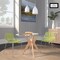 LeisureMod Modern Asbury Dining Chair with Chromed Legs, Set of 2